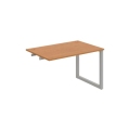 Pracovný stôl UNI O, k pozdĺ. reťazeniu, 120x75,5x80 cm, jelša/sivá