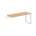 Pracovný stôl UNI O, kolmo reťaziaci, 160x75,5x60 cm, dub/biela