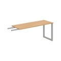 Pracovný stôl UNI O, kolmo reťaziaci, 160x75,5x60 cm, dub/sivá