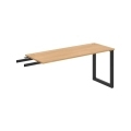 Pracovný stôl UNI O, kolmo reťaziaci, 160x75,5x60 cm, dub/čierna
