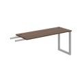 Pracovný stôl UNI O, kolmo reťaziaci, 160x75,5x60 cm, orech/sivá