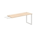 Pracovný stôl UNI O, kolmo reťaziaci, 160x75,5x60 cm, agát/biela