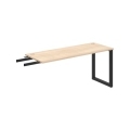Pracovný stôl UNI O, kolmo reťaziaci, 160x75,5x60 cm, agát/čierna