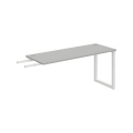 Pracovný stôl UNI O, kolmo reťaziaci, 160x75,5x60 cm, sivá/biela