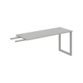 Pracovný stôl UNI O, kolmo reťaziaci, 160x75,5x60 cm, sivá/sivá