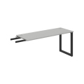 Pracovný stôl UNI O, kolmo reťaziaci, 160x75,5x60 cm, sivá/čierna