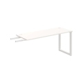 Pracovný stôl UNI O, kolmo reťaziaci, 160x75,5x60 cm, biela/biela