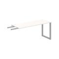 Pracovný stôl UNI O, kolmo reťaziaci, 160x75,5x60 cm, biela/sivá
