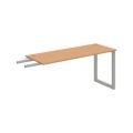 Pracovný stôl UNI O, kolmo reťaziaci, 160x75,5x60 cm, buk/sivá