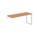 Pracovný stôl UNI O, kolmo reťaziaci, 160x75,5x60 cm, jelša/biela
