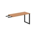 Pracovný stôl UNI O, kolmo reťaziaci, 140x75,5x60 cm, jelša/čierna