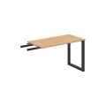 Pracovný stôl UNI O, kolmo reťaziaci, 120x75,5x60 cm, dub/čierna