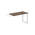 Pracovný stôl UNI O, kolmo reťaziaci, 120x75,5x60 cm, orech/biela