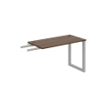 Pracovný stôl UNI O, kolmo reťaziaci, 120x75,5x60 cm, orech/sivá