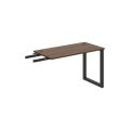 Pracovný stôl UNI O, kolmo reťaziaci, 120x75,5x60 cm, orech/čierna