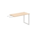 Pracovný stôl UNI O, kolmo reťaziaci, 120x75,5x60 cm, agát/biela