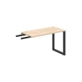 Pracovný stôl UNI O, kolmo reťaziaci, 120x75,5x60 cm, agát/čierna