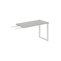 Pracovný stôl UNI O, kolmo reťaziaci, 120x75,5x60 cm, sivá/biela