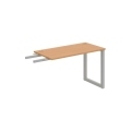 Pracovný stôl UNI O, kolmo reťaziaci, 120x75,5x60 cm, buk/sivá