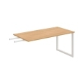 Pracovný stôl UNI O, kolmo reťaziaci, 160x75,5x80 cm, dub/biela