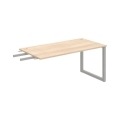 Pracovný stôl UNI O, kolmo reťaziaci, 160x75,5x80 cm, agát/sivá