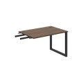 Pracovný stôl UNI O, kolmo reťaziaci, 120x75,5x80 cm, orech/čierna