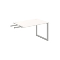 Pracovný stôl UNI O, kolmo reťaziaci, 120x75,5x80 cm, biela/sivá