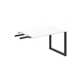Pracovný stôl UNI O, kolmo reťaziaci, 120x75,5x80 cm, biela/čierna