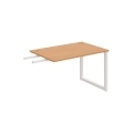 Pracovný stôl UNI O, kolmo reťaziaci, 120x75,5x80 cm, buk/biela