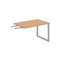 Pracovný stôl UNI O, kolmo reťaziaci, 120x75,5x80 cm, buk/sivá