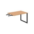 Pracovný stôl UNI O, kolmo reťaziaci, 120x75,5x80 cm, buk/čierna