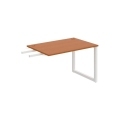 Pracovný stôl UNI O, kolmo reťaziaci, 120x75,5x80 cm, čerešňa/biela