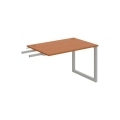 Pracovný stôl UNI O, kolmo reťaziaci, 120x75,5x80 cm, čerešňa/sivá