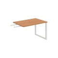 Pracovný stôl UNI O, kolmo reťaziaci, 120x75,5x80 cm, jelša/biela