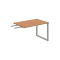 Pracovný stôl UNI O, kolmo reťaziaci, 120x75,5x80 cm, jelša/sivá