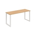 Pracovný stôl UNI O, 160x75,5x60 cm, dub/biela