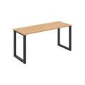 Pracovný stôl UNI O, 160x75,5x60 cm, dub/čierna