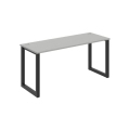 Pracovný stôl UNI O, 160x75,5x60 cm, sivá/čierna