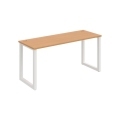 Pracovný stôl UNI O, 160x75,5x60 cm, buk/biela