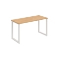 Pracovný stôl UNI O, 140x75,5x60 cm, dub/biela