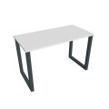 Pracovný stôl UNI O, 120x75,5x60 cm, biela/čierna