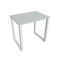 Pracovný stôl UNI O, 80x75,5x60 cm, sivá/biela