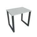 Pracovný stôl UNI O, 80x75,5x60 cm, sivá/čierna