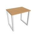 Pracovný stôl UNI O, 80x75,5x60 cm, buk/biela