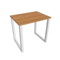Pracovný stôl UNI O, 80x75,5x60 cm, jelša/biela
