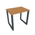 Pracovný stôl UNI O, 80x75,5x60 cm, jelša/čierna