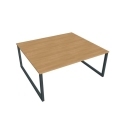 Pracovný stôl UNI O, 180x75,5x160 cm, dub/čierna