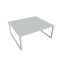 Pracovný stôl UNI O, 180x75,5x160 cm, sivá/sivá