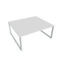 Pracovný stôl UNI O, 180x75,5x160 cm, biela/sivá