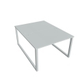 Pracovný stôl UNI O, 120x75,5x160 cm, sivá/sivá